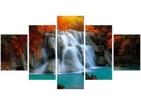 80CM 150CM OBRAZ 5 ELEM WODOSPAD HUAY MAE KAMIN ŚCIENNY