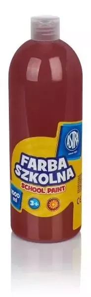 Farba szkolna 1000 ml, brązowa zdjęcie 1
