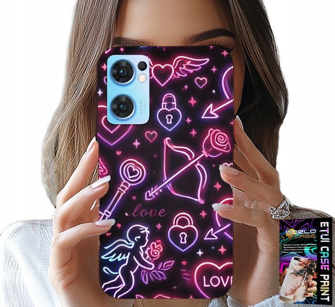 ETUI DO OPPO RENO7 5G - WALENTYNKOWY CASE, ŁUP, KUPIDYN, SERCA zdjęcie 1