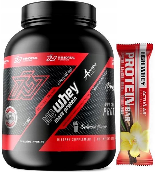 IMMORTAL WHEY MASS PROTEIN 3000g GAINER 100% MASS zdjęcie 1