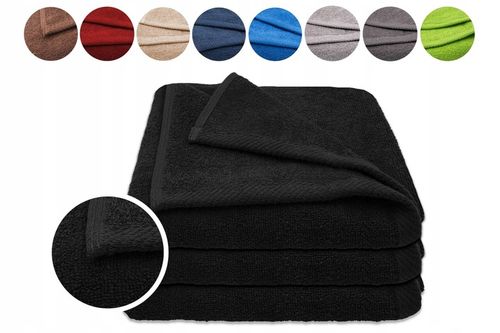 RĘCZNIK KĄPIELOWY bawełniany GRUBY ręcznik HOTELOWY SPA CZARNY 70x140 na Arena.pl