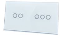 2 x PANEL SZKLANY DOTYKOWY WŁĄCZNIK 3+2 BIAŁY