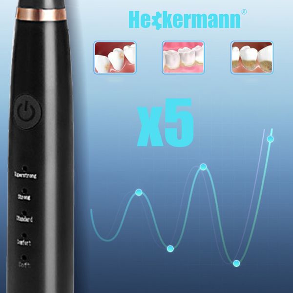 Szczoteczka Do Zębów + Scaler Heckermann Lc-H156 Czarna zdjęcie 3