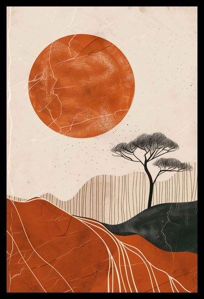 Plakat 30x45cm Afrykański Zachód Słońca zdjęcie 2