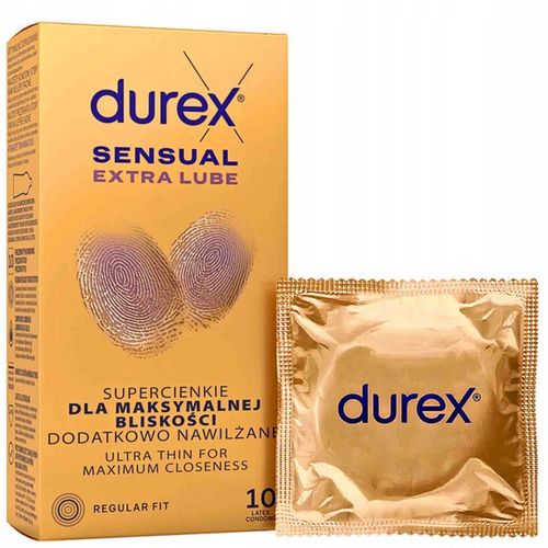 Prezerwatywy DUREX SENSUAL EXTRA LUBE z dodatkowym lubrykantem 10 szt. na Arena.pl