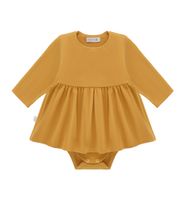 Body z sukienką musztardowe 86