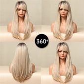 Peruka Blond Ombre Długa Naturalny