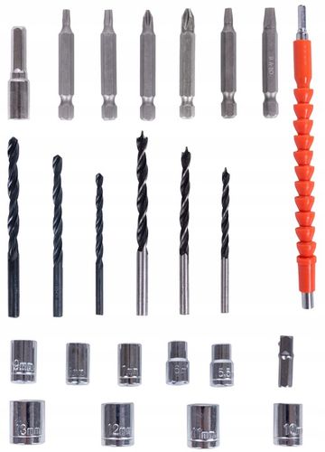 WIERTARKO WKRĘTARKA AKUMULATOROWA 18V LED WIERTARKA 2Ah + ZESTAW na Arena.pl