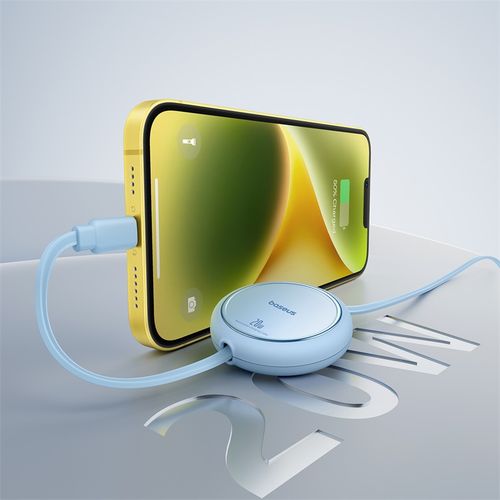 kabel przewód zwijany free2pull usb-c - iphone lightning 20w 1m - niebieski na Arena.pl
