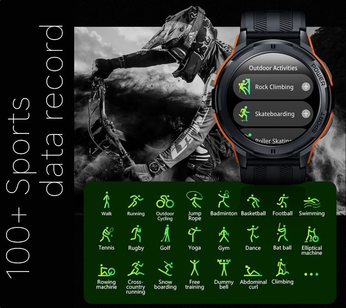 smartwatch męski rubicon rncf26-1 black zdjęcie 8