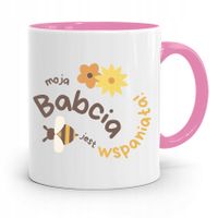 Kubek Różowy Dla Babci Moja Babcia Jest Wspaniała Z Nadrukiem Ze Zdjęciem