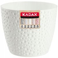 Doniczka Osłonka Okrągła Na Kwiaty Biała 21cm