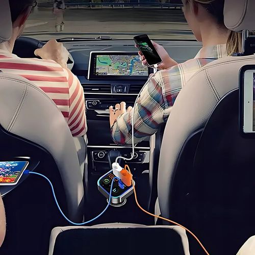 Transmiter Bluetooth do Samochodu Zestaw Głośnomówiący MP3 Ładowarka FM na Arena.pl