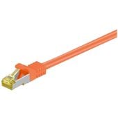 Patchcord RJ45 0.25m CAT6A S/FTP PiMF z kablem CAT7 pomarańczowy Goobay