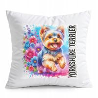 PODUSZKA BIAŁA PREZENT - PIES PSY PIESEK RASA YORKSHIRE TERRIER