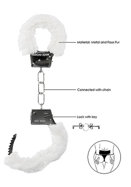 Beginner""S Handcuffs Furry - White zdjęcie 6