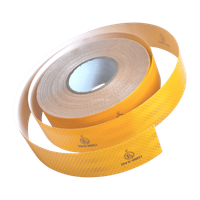 TAŚMA P2824C 50mm/50m ODBLASKOWA, MIKROPRYZMATYCZNA, 1-STR LEPNA, ŻÓŁTA KONTUROWA, HOMOLOGACJA E1 104 R-00821