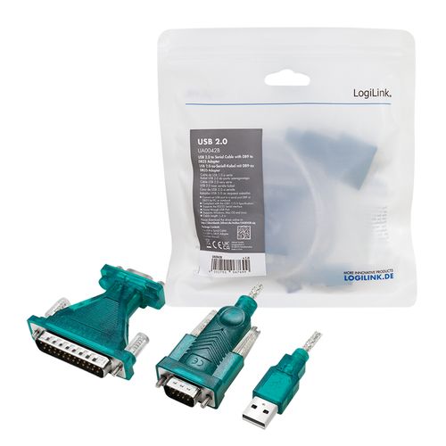 Kabel adapter LogiLink UA0042B USB 2.0 RS232 Win11 na Arena.pl