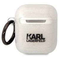 karl lagerfeld kla2hnkctgt airpods 1/2cover transparent glitter