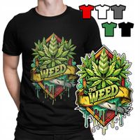 KOSZULKA T-SHIRT MĘSKI WZORY WYBÓR - ZIOŁO WEED BLANT BONGO PREZENT - XS