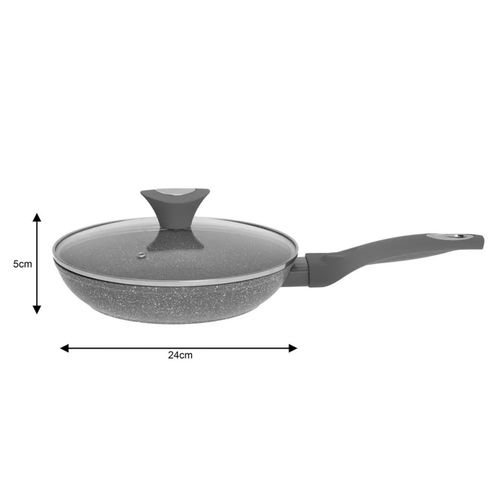 patelnia granitowa 24cm klausberg kb-7316 pokrywa na Arena.pl