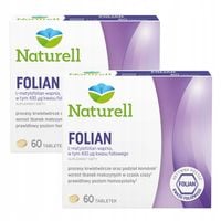 2x Naturell Folian kwas foliowy ciąża 60 tabletek