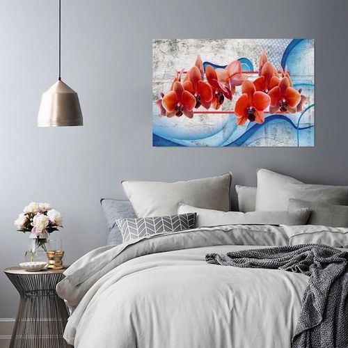 Deco Panel, Orchidea Czerwona kwiaty 40x30 na Arena.pl
