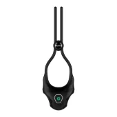 nexus forge czarny regulowany pierścień wibrujący silikonowy usb