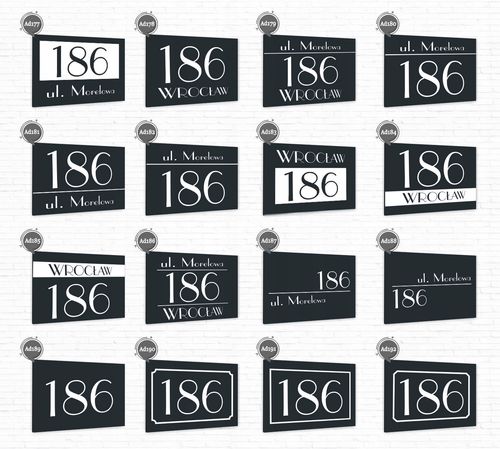 TABLICZKA tablica adresowa 20x15 NUMER DOMU strzałka na Arena.pl