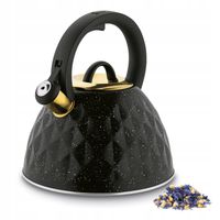 CZAJNIK na GAZ INDUKCJA Czarny z Gwizdkiem Konighoffer Etna Marble 3 l