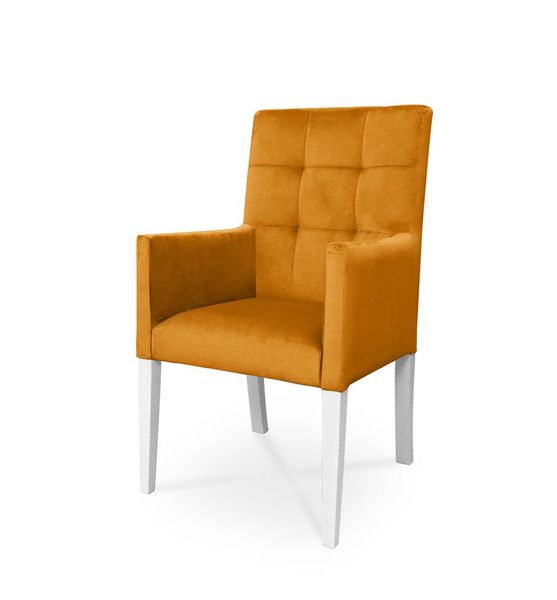 Fotel CAROL / miodowy / noga biała / R41 zdjęcie 1