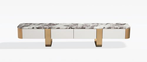 Komoda RTV biała szafka pod telewizor Sofia 200x40x36 na Arena.pl