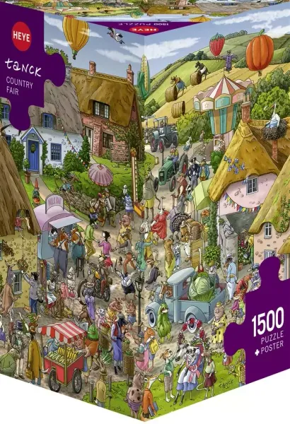 Puzzle 1500 elementów. Wiejski targ zdjęcie 1
