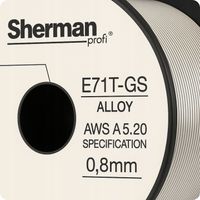 Drut spawalniczy samoosłonowy 1kg 0,8mm KING-S D100 do stali Sherman