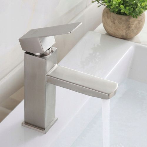 BATERIA ŁAZIENKOWA STOJĄCA UMYWALKOWA KRAN DO UMYWALKI ZLEWU CHROMOWA NISKA na Arena.pl