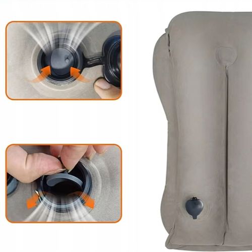 PODUSZKA PODRÓŻNA POMPOWANA DO SAMOLOTU POCIĄGU AUTA DUŻA WYGODNA DMUCHANA na Arena.pl