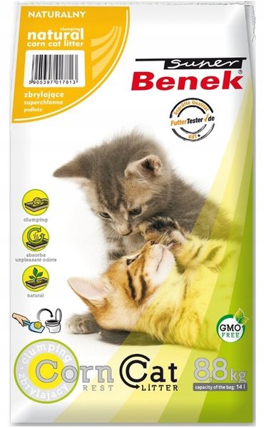 SUPER BENEK Corn Cat Classic Naturalny 14L zdjęcie 1