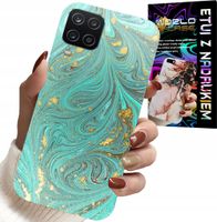 ETUI DO SAMSUNG GALAXY A22 5G - MARMURKOWE WZORY + SZKŁO HARTOWANE