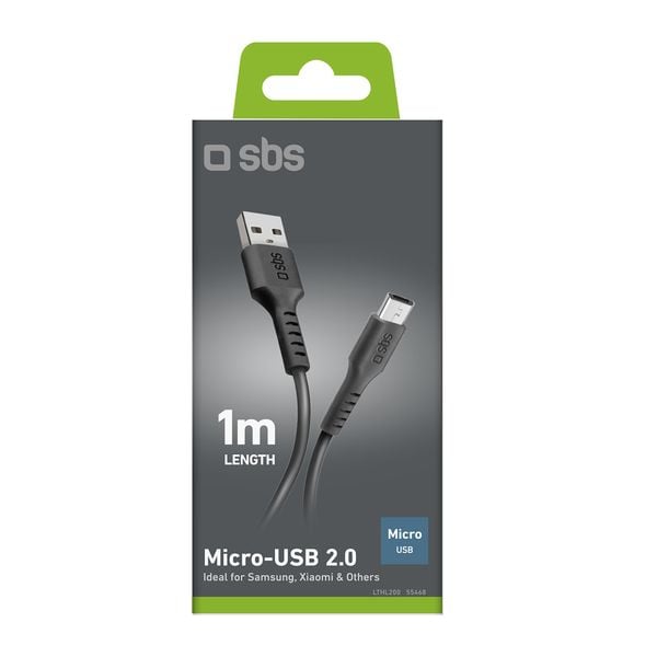 Kabel przewód USB-A - Micro-USB 1m - czarny zdjęcie 3