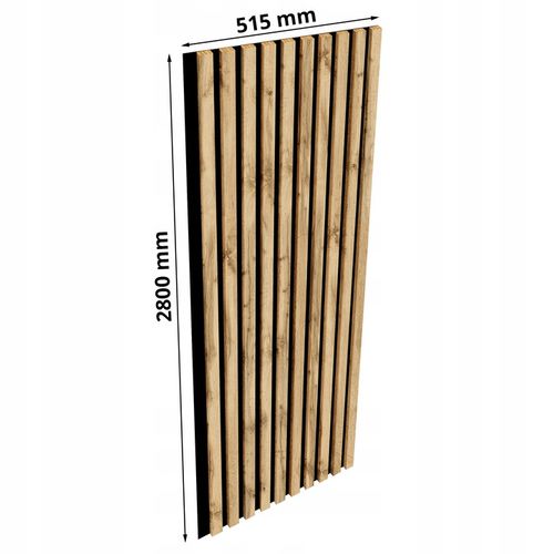 LAMELE NA PŁYCIE 51,5x275 CM ŚCIENNE PANELE AKUSTYCZNE DĄB NATURALNY WOTAN na Arena.pl