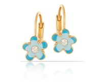 Kolczyki turkusowe kwiatuszki (P13270/TURKUS/AU)