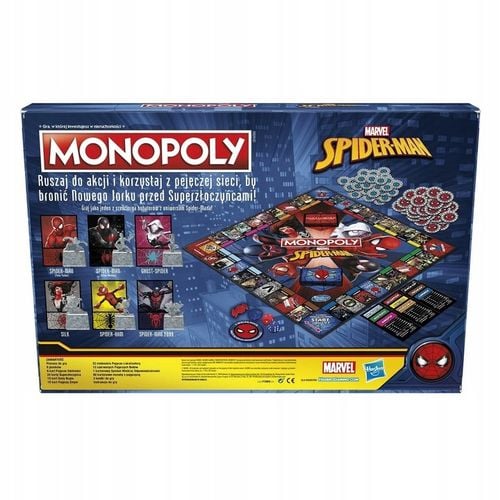 GRA PLANSZOWA MONOPOLY SPIDERMAN wersja polska na Arena.pl