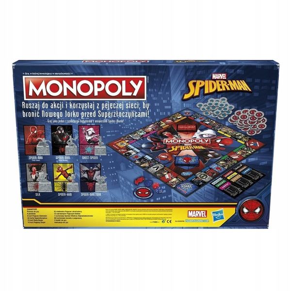GRA PLANSZOWA MONOPOLY SPIDERMAN wersja polska zdjęcie 5