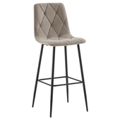 Hoker tapicerowany Nova2 H111 krzesło barowe taupe loft