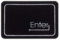 Wycieraczka podgumowana tekstylna 60 x 40 cm poliester tworzywo czarna wz.1