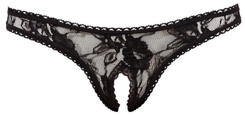 Crotchless String Black L zdjęcie 9