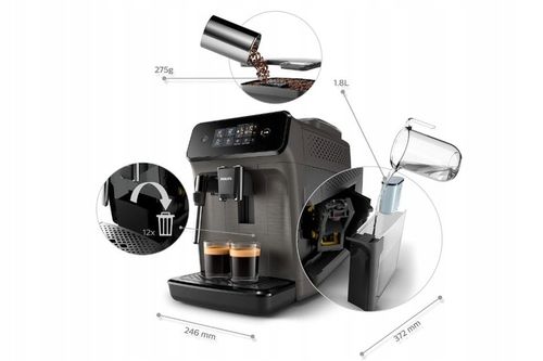 AUTOMATYCZNY EKSPRES CIŚNIENOWY DO KAWY Z MŁYNKIEM PHILIPS EP1224/00 na Arena.pl