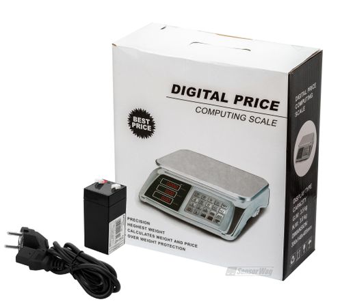 WAGA ELEKTRONICZNA SKLEPOWA 40kg KALKULACYJNA 5g na Arena.pl