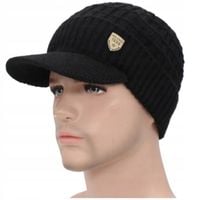 CZAPKA ZIMOWA Z DASZKIEM OCIEPLANA CIEPŁA MĘSKA NA ZIMĘ GRUBA