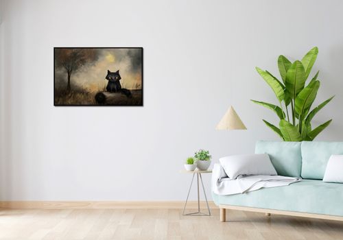 Plakat 86,4x56,8cm Czarny Kot na Arena.pl